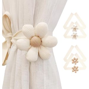 Juego de 4 Sujetadores de Cortinas con Diseño de Flor Boho, Elegantes y Sencillos, para Decoración de Dormitorio - Product Image 1