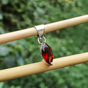 High Quality 925 Sterling Silver Mini Natural <b>Garnet</b> <b>Pendant</b> Gold Plated Fine Jewelry Trusted Supplier's Engagement Hot Selling - Product Image 4