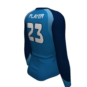 Camiseta Deportiva Personalizada para Equipo de Voleibol, Manga Larga, Color Azul Marino, Secado Rápido - Product Image 5