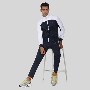 Survêtement de sport pour homme en velours premium, extensible dans les quatre sens, coupe ajustée, couleur unie, confortable, pour l'automne, le jogging et la course à pied - Product Image 5