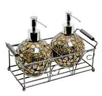 Distributeur de savon en résine or champagne de luxe avec détail étoile de mer 3D, pompe manuelle pour savon liquide, idéal pour salle de bain sur le thème de la plage