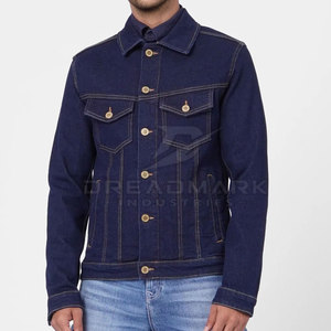 OEM Custom Design High Quality Denim <b>Button</b> Men's Waterproof Breathable Streetwear Winter Jacket - Product Image 3