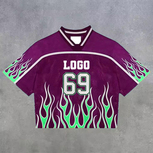 เสื้อฟุตบอลอเมริกันคุณภาพสูงสำหรับผู้ชายและผู้หญิง แห้งเร็ว 100% โพลีเอสเตอร์ ปักโลโก้ ปรับแต่งได้ - Product Image 2
