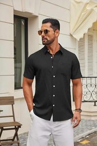 Camisa de Hombre con Estampado Fresco, Manga Corta, Estilo Tropical Floral, Casual, con Botones, para Playa, Verano, Vibrante y Colorida - Product Image 5