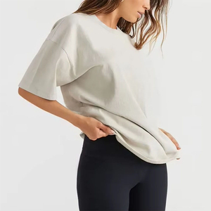 T-shirt décontracté d'été pour femme, coupe classique, 180g, 100% coton, haute qualité, logo personnalisé, numérique, respirant, écologique, anti-plis - Product Image 2