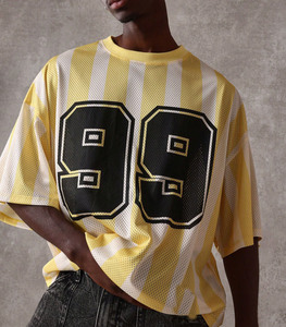 Jersey de Fútbol Americano Personalizado de Malla Oversize, Estilo Urbano, Número 99, Gráfico, Transpirable, Antibacterial, de Secado Rápido, Sublimado - Product Image 2