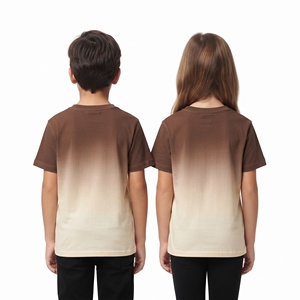 เสื้อยืดเด็กสองสี คอกลม แขนสั้น ลายไล่เฉดสี สไตล์ลำลอง สำหรับเด็กผู้ชายและเด็กผู้หญิง ขายส่งเสื้อผ้าเด็ก - Product Image 6