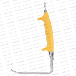 Écarteur mammaire Tebbetts avec poignée en silicone et aspiration, lame de 24 mm, 9 cm, 15 cm, écarteur chirurgical en plastique avec poignée en silicone par Vaslcare - Product Image 3