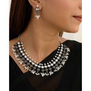 Conjuntos de Joyería Fina Meera Jaipur, Elegante Collar de Plata - Product Image 2