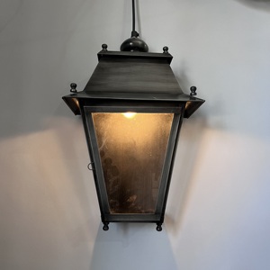 Antique Rectangle Glass Iron Pendant <b>Light</b> with <b>LED</b> Bulb Wall Hanging <b>for</b> Living <b>Room</b> - Product Image 6