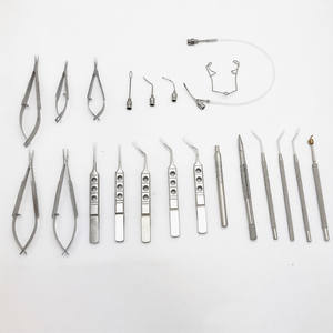 Ensemble de 21 instruments de microchirurgie ophtalmique pour la cataracte, en titane/acier inoxydable - Product Image 1