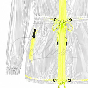 Impermeable 2026 para Mujer, Transpirable, con Capucha, Color Transparente, Largo, Resistente al Viento - Product Image 5