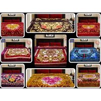 Couverture de lit double en polyester imitation vison Raschel tricotée, 5 kg, luxe classique, douce, hiver, anti-boulochage, motif floral, usage domestique, 220x240cm