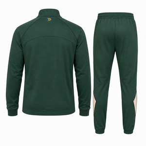 Ensemble de survêtement de baseball vert forêt avec veste zippée intégrale et pantalon de sport fuselé, uniforme d'entraînement d'équipe - Product Image 2