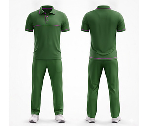 Breathable Polyester Sublimated <b>Cricket</b> Uniform | Men Women Youth <b>Cricket</b> Wears Polo Shirt and Trouser Full Team - Product Image 6
