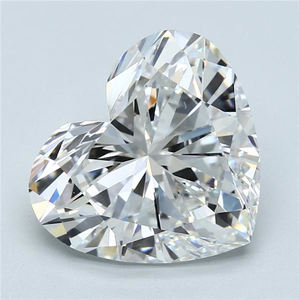 Diamante Sintético Cultivado en Laboratorio, Corte Corazón, Excelente Calidad F VS1, Certificado IGI, 2 Ct, HPHT, para Joyería - Product Image 2