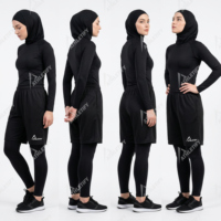 Shorts de compression 2-en-1 Athletify pour femmes musulmanes modestes, respirants, séchage rapide, grandes tailles, coupe ample pour le yoga et le fitness