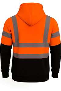 Sweat-shirt en coton réfléchissant haute visibilité, vêtements de travail d'hiver, chemise de sécurité, ANSI Classe 2, LED Flash, léger, imperméable, manches longues, pour la route - Product Image 2