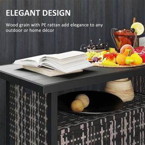 Mobiletto Rustico in Rattan con Design Chiudibile a Chiave - Product Image 6