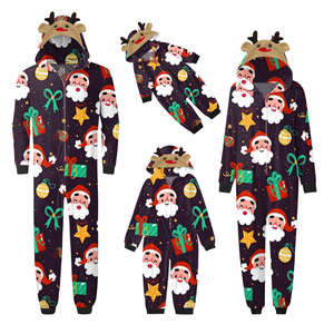 Conjunto familiar navideño de invierno estilo pijama, ropa sólida transpirable, ligera y cómoda para adultos - Product Image 6