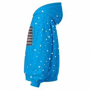 Sweat à capuche oversize de qualité supérieure, tendance, style streetwear, couleur bleu ciel, avec un nouveau design, sweat à capuche en coton - Product Image 5