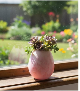 Stylish Modern Glossy Resin Vase Artificial Orchid Premium Handmade Eco-Friendly Large Capacity Home Office <b>Table</b> Decoration - Product Image 1