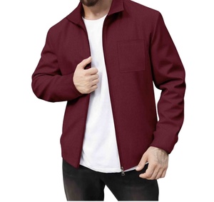 Chaqueta Varsity de punto impermeable para hombre de primera calidad, diseño personalizado y modernas mangas de piel sintética para invierno - Product Image 5