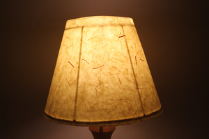 Lampe de table artisanale en papier de fibres naturelles, design moderne, protection de l'environnement, couleur beige, télécommande possible, lampe remplaçable - Product Image 3