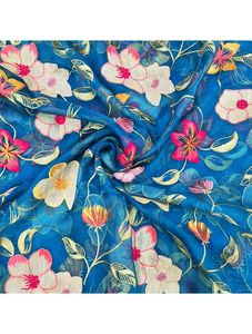 Tissu de luxe brodé en maille de polyester respirante, dentelle florale jacquard, pour robe de mariée, robe de soirée, matière textile de mode - Product Image 1