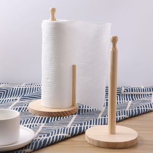 Portarrollos de Papel de Cocina Moderno de Madera, Soporte Vertical Independiente para Encimera de Cocina y Organización de Mesa de Comedor, Precio Bajo - Product Image 6