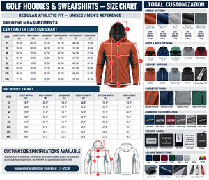Sweat-shirts et sweats à capuche personnalisés, vêtements de golf |   Argile Cooper Matériellement Adoucie, Six Variations de Couleurs |   Fabricant OEM ODM |   X Sports City | - Product Image 6