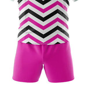 Uniforme de Rugby de Manga Corta Personalizado al por Mayor, Uniforme de Rugby Cómodo y de Venta Caliente para Venta en Línea con Diseño OEM - Product Image 2