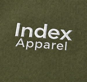 Index Apparel <b>Men's</b> Olive <b>Green</b> Quarter Zip <b>Polo</b> <b>Shirt</b> Short Sleeve Embroidered Solid Casual Quick Dry Knitted Polyester - Product Image 5