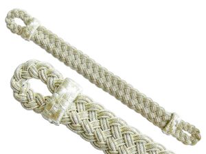 Mützengeflecht Knitted Cap Cord Solid Color Fabric <b>Braided</b> Rope Simple Style Badge <b>Accessory</b> Cord with Metal Hook Custom Color - Product Image 3