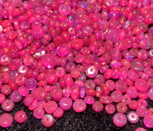 Natural Welo Ethiopian Opal Beads 3-5mm Smooth Rondelle Loose Gemstone <b>Drilled</b> Beads <b>Pink</b> Opal Beads for Jewelry Design - Product Image 1