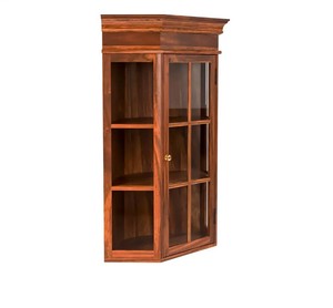Armoire d'angle murale en bois massif |   Vitrine suspendue pour porte en verre |   Vente en gros d'autres meubles pour la maison - Product Image 3