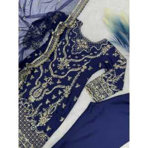 Conjunto de traje de fiesta para mujer con bordado y trabajo de secuencia - Product Image 4