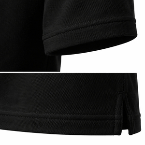 Chemise pour homme en tricot uni personnalisée avec col contrastant blanc, design simple, fabricant OEM ODM, marque privée - Product Image 4