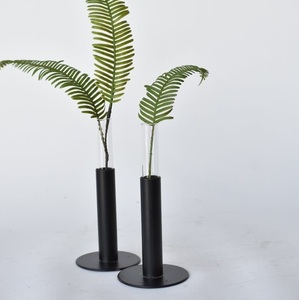 <b>Slim</b> Single Stem Metal Flower Vase Silver Finish Minimal Tube Design Modern Tabletop Decorative Vase Elegant Flower Holder best - Product Image 3