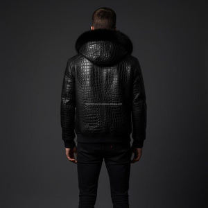 Nouvelle veste bomber en cuir de vache et toile pour homme, design tendance, imperméable, coupe-vent, couleur et logo personnalisés, style vintage - Product Image 3