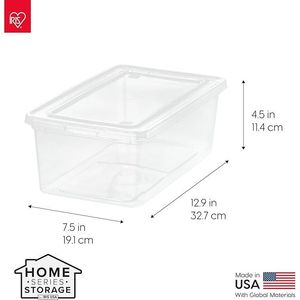 Set di 20 Contenitori Trasparenti da 6 Quarti con Coperchi, Scatole Impilabili per Scarpe, Organizzatori per Armadio, Confezione di Contenitori per Stoccaggio - Product Image 3