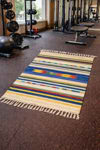 พรมปูพื้น/พรมเช็ดเท้า ผ้าฝ้ายทำมือ ลายดอกไม้ทันสมัย ซักเครื่องได้ กลับด้านได้ ปรับความหนาได้ เหมาะสำหรับการเดินทางและใช้ในบ้าน - Product Image 2