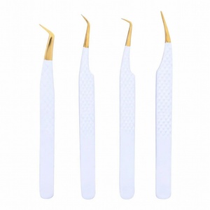 Pinces à cils ergonomiques antidérapantes pour soins personnels, pose et retrait de faux cils, lot de 3 - Product Image 5