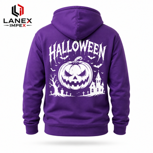 Sudadera con Capucha Personalizada de Halloween, Unisex, con Diseño Vintage de Calabaza, Esqueleto y Fantasma, para Ropa Casual de Calle, OEM - Product Image 3