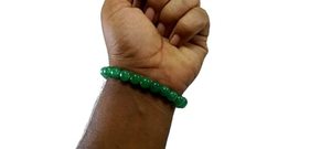 Bracelet en cristal d'aventurine verte, perles rondes de 8 mm, bijoux de mode pour hommes - Product Image 5