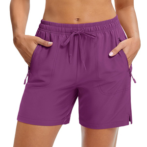 Shorts Casuales de Mujer de Alta Calidad, 100% Algodón, Cómodos, de Cintura Alta, Transpirables, Tejidos, de Color Sólido - Product Image 5
