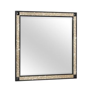 Specchio LIVELY Nero/Oro con Cornice Elegante e Design Moderno - Product Image 1