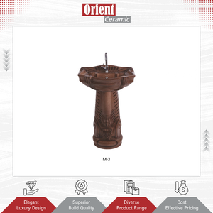Bulk Exporting Premium Quality India Made <b>Bathroom</b> Sanitary Ware White Ceramic Designer Wash Basin Pedestal from India - Product Image 2