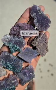 Lot de tranches d'agate raisin 100% naturelles faites à la main, prix de gros, pierres pour la fabrication de bijoux en agate raisin, formes et tailles variées - Product Image 4