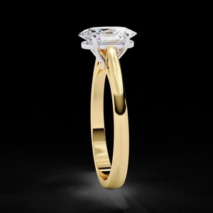 Anillo de Moissanita Ovalado, Anillo de Compromiso Toi et Moi, Anillo de Plata de Ley 925, Anillo de Boda Ovalado, Anillo Nupcial de Moissanita - Product Image 2